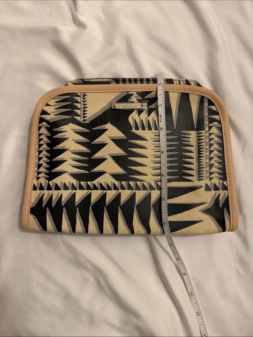NWOT Stella & Dot Tribal Geometric Print Cosmetic Bag